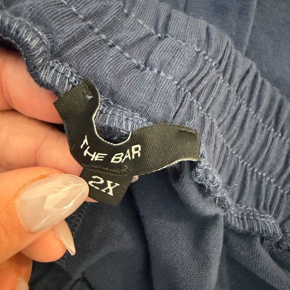 The Bar Varsity Cotton Navy Blue Athletic Shorts - Picture 5 of 6